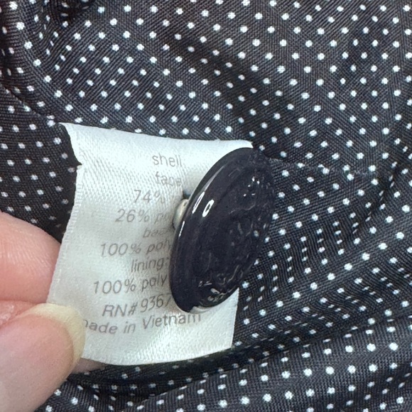 JCP Black Piped Blazer Jacket Women’s 1X Cropped Stretch Knit Office Casual - Picture 11 of 13